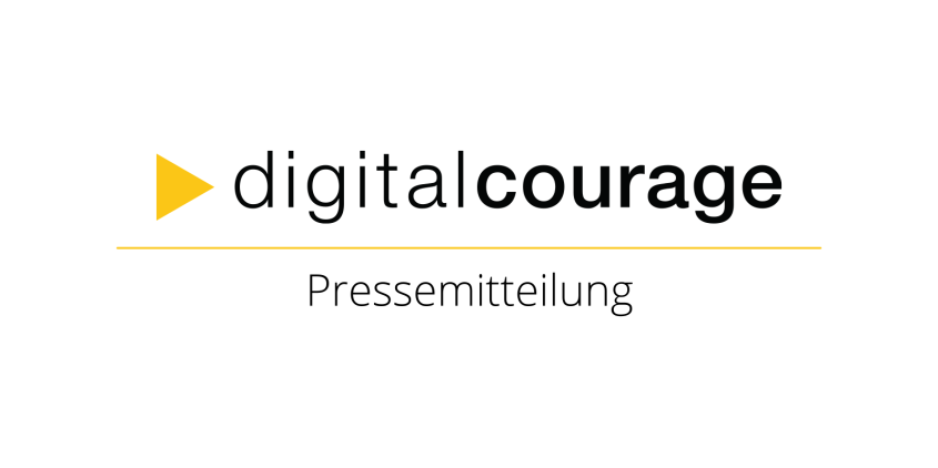Logo von Digitalcourage und das Wort „Pressemitteilung“